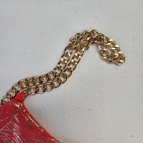 Michael Kors Sangria Maxi Dress Gold Chain Plus Size 2X NWT - Picture 8 of 9